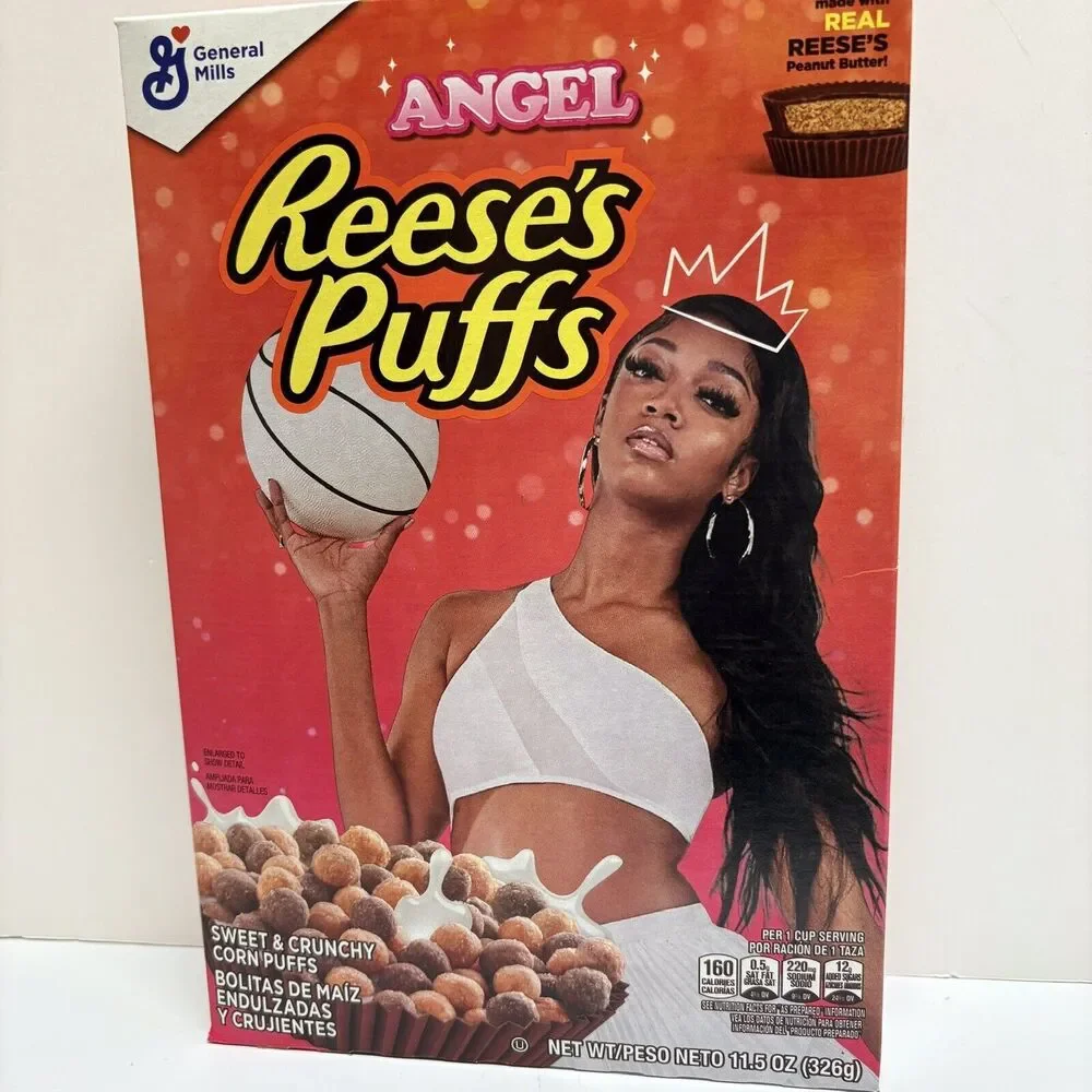Angel Reese WNBA Reeses Puffs Cereal LIMITED EDITION. 11.5oz CHICAGO SKY - Picture 1 of 11